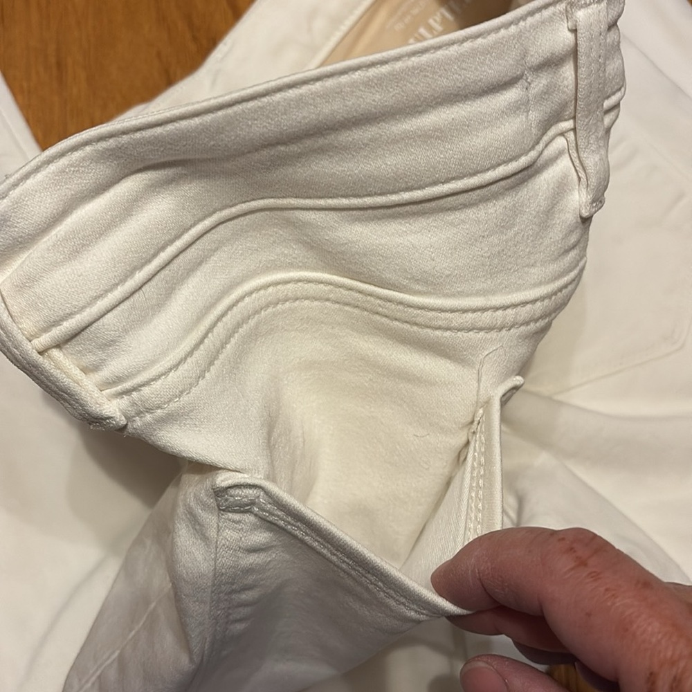 EUC Sz 4P Athleta Women's Cream Skinny stretch Jeans - Picture 5 of 6
